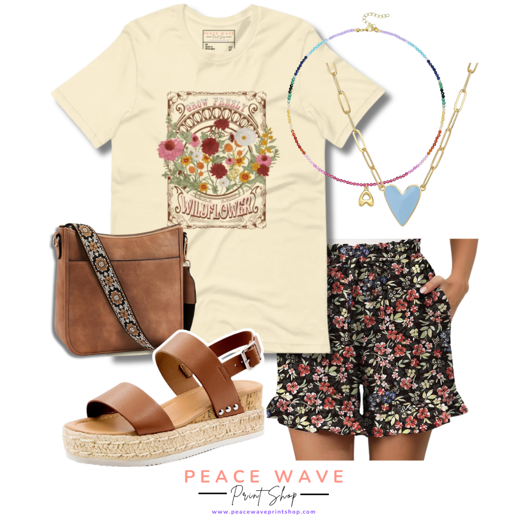 Grow Freely Wildflower Tee | Natural