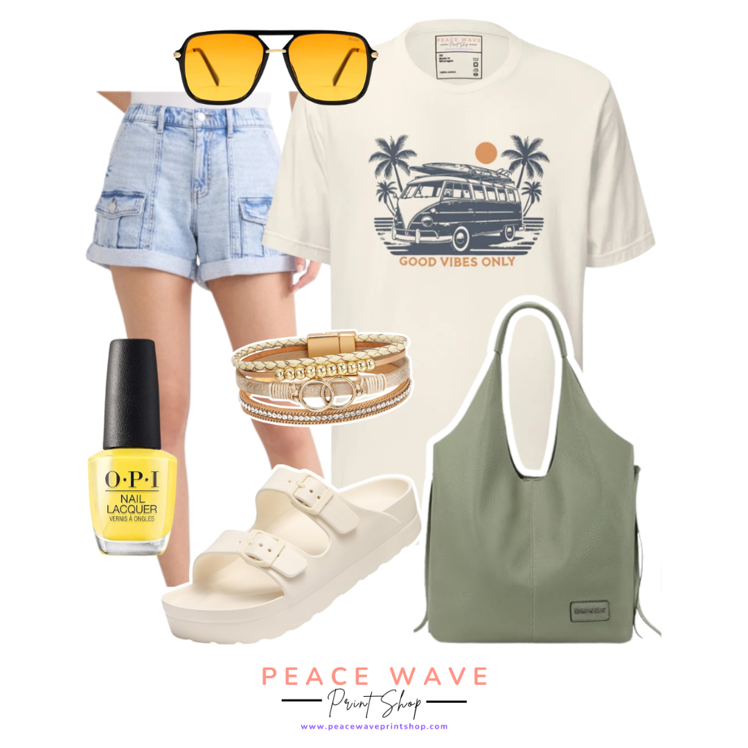 Good Vibes Tee | Vintage White