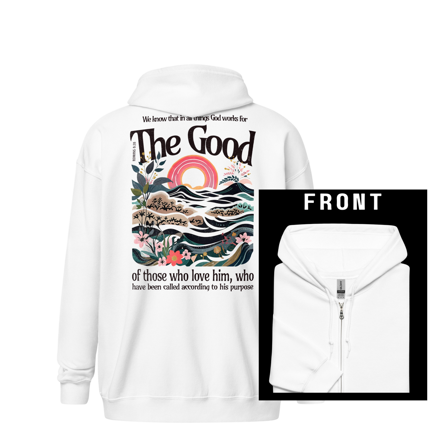 For The Good Zip Hoodie | White
