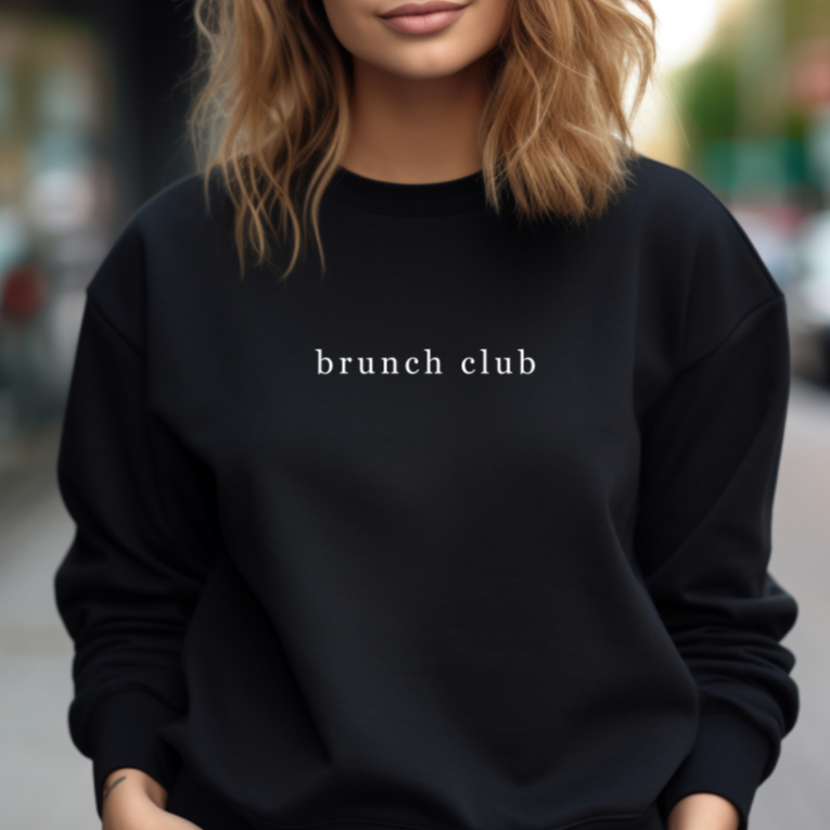 Brunch Club Crewneck | Black