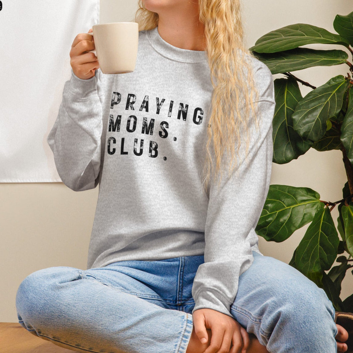 Praying Moms Club Crewneck | Ash