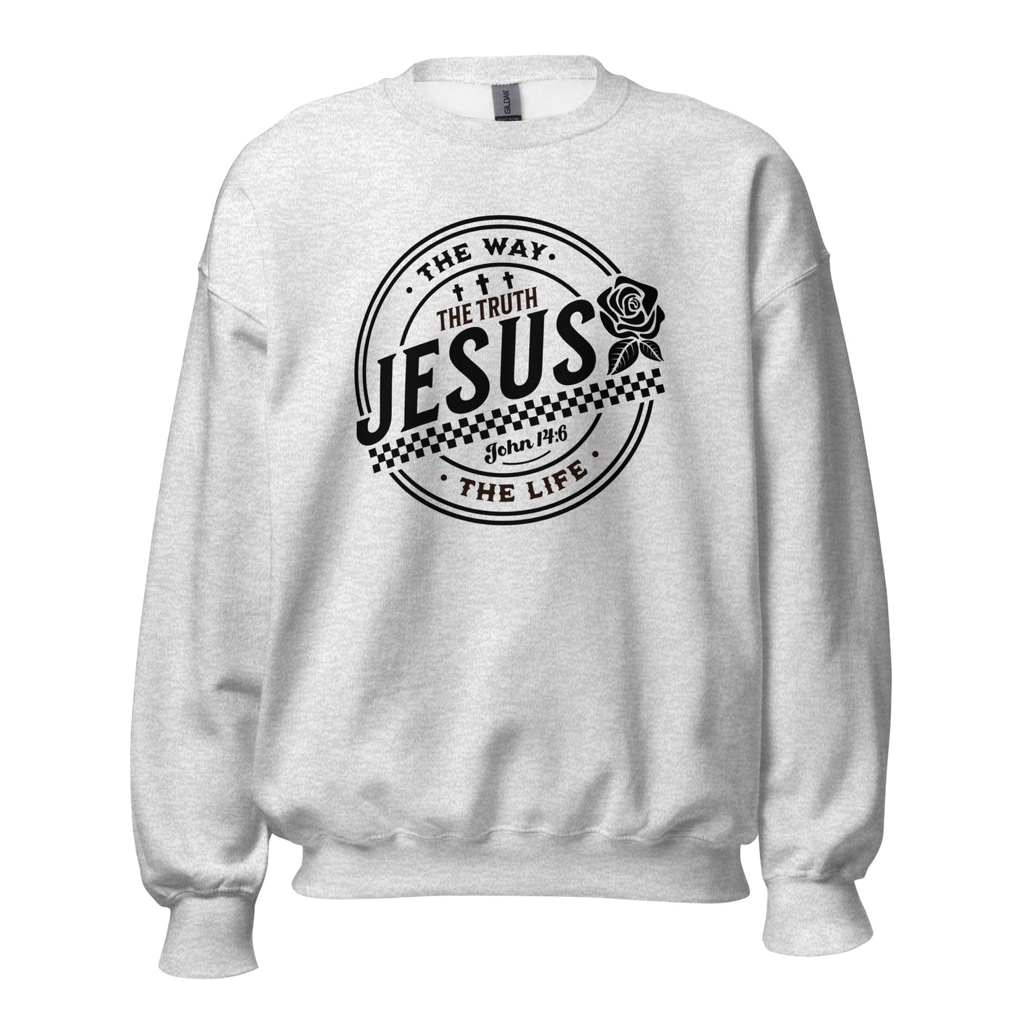 The Way, The Truth, The Life Crewneck | Ash