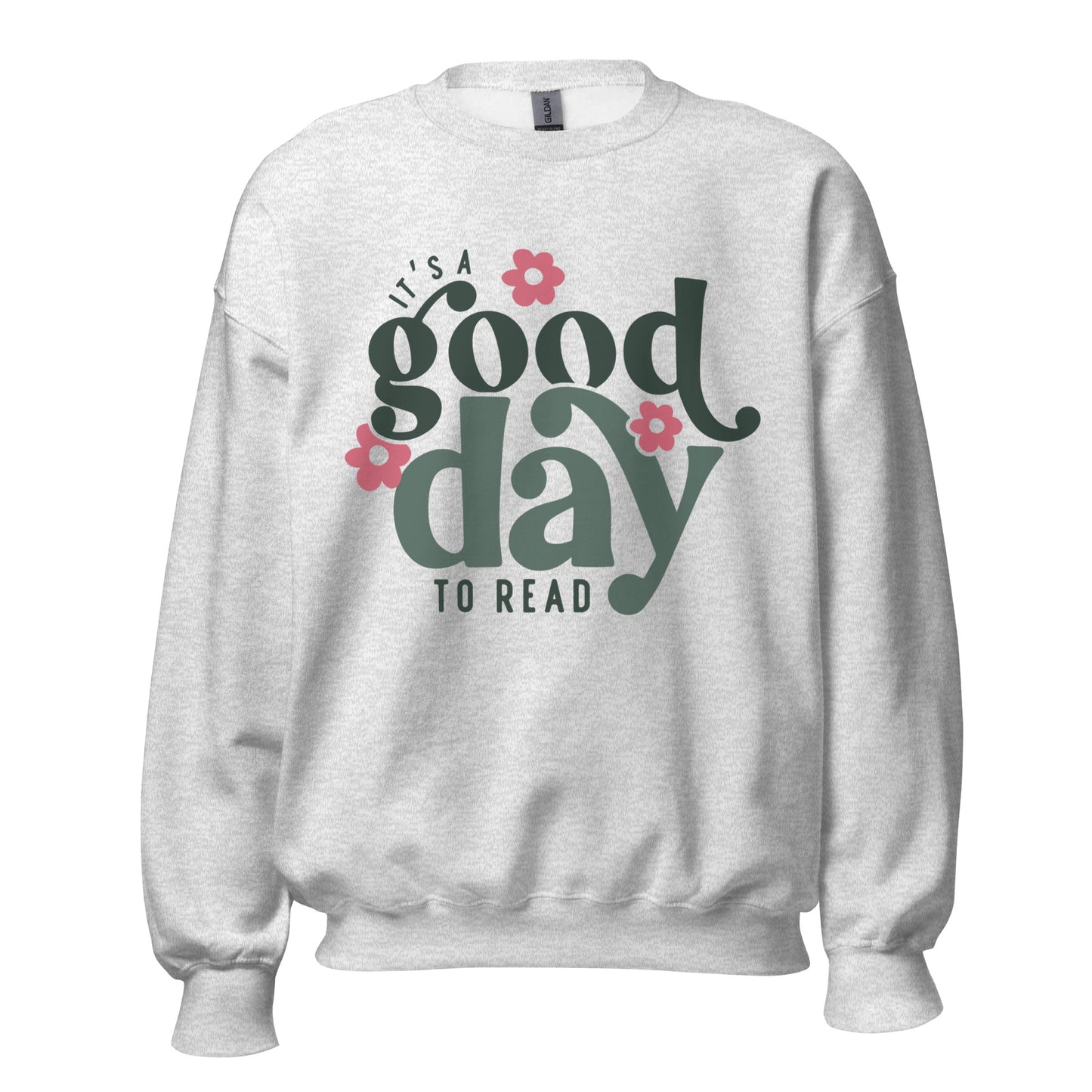 Good Day to Read Crewneck | Ash