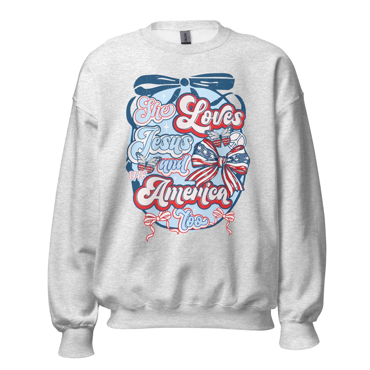 Jesus & America Crewneck | Ash