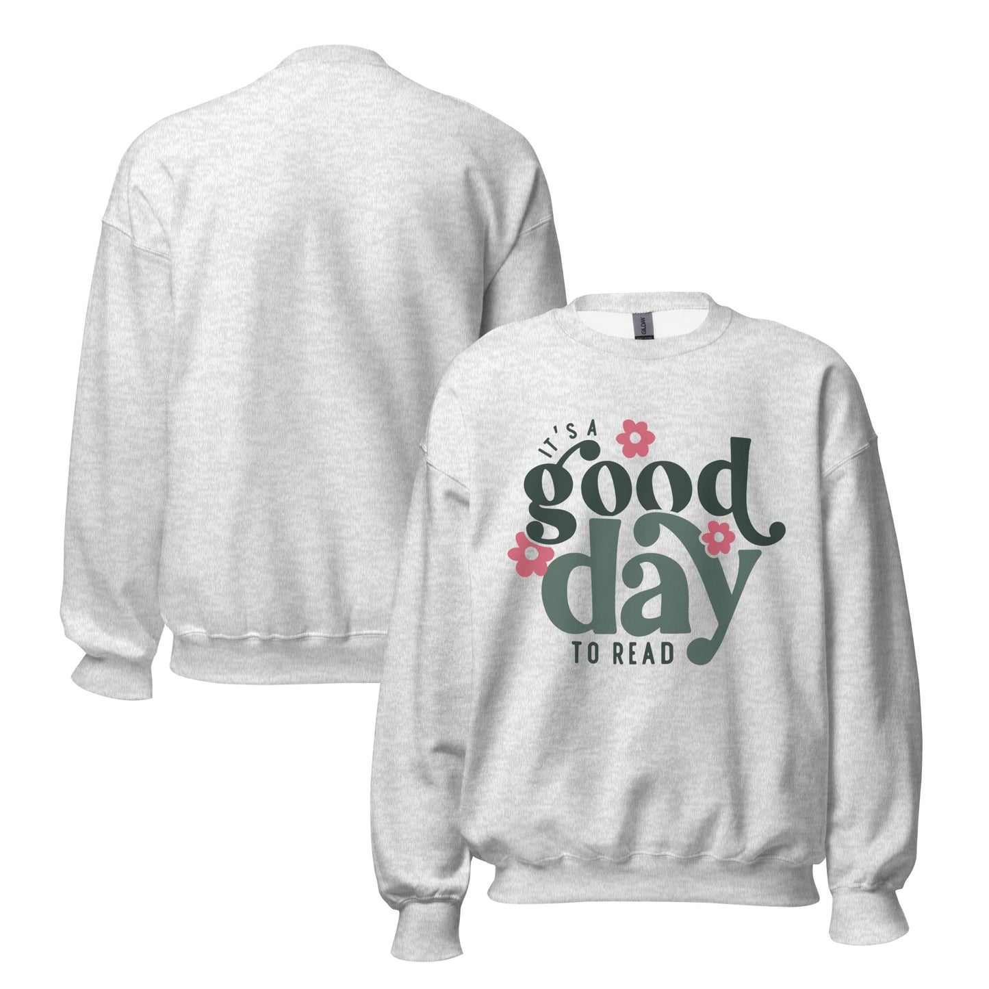 Good Day to Read Crewneck | Ash