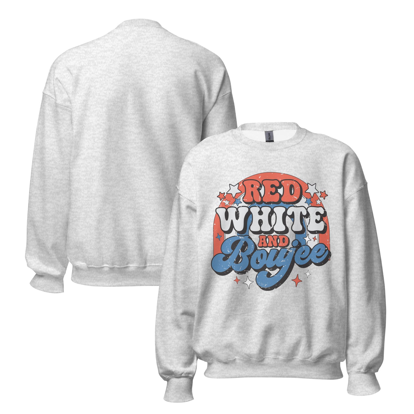 Red White & Boujee Crewneck | Ash