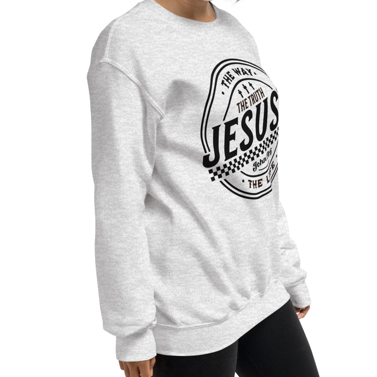 The Way, The Truth, The Life Crewneck | Ash