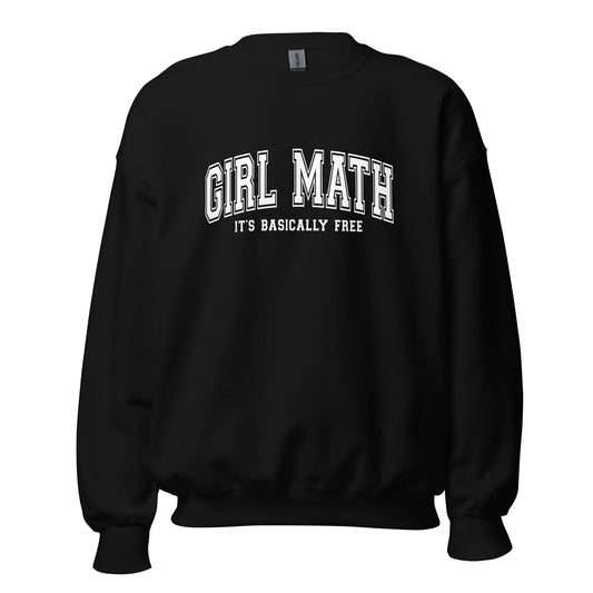 Girl Math Crewneck | Black