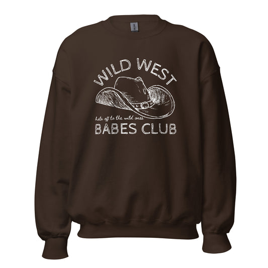 Wild West Babes Club Crewneck | Dark Chocolate