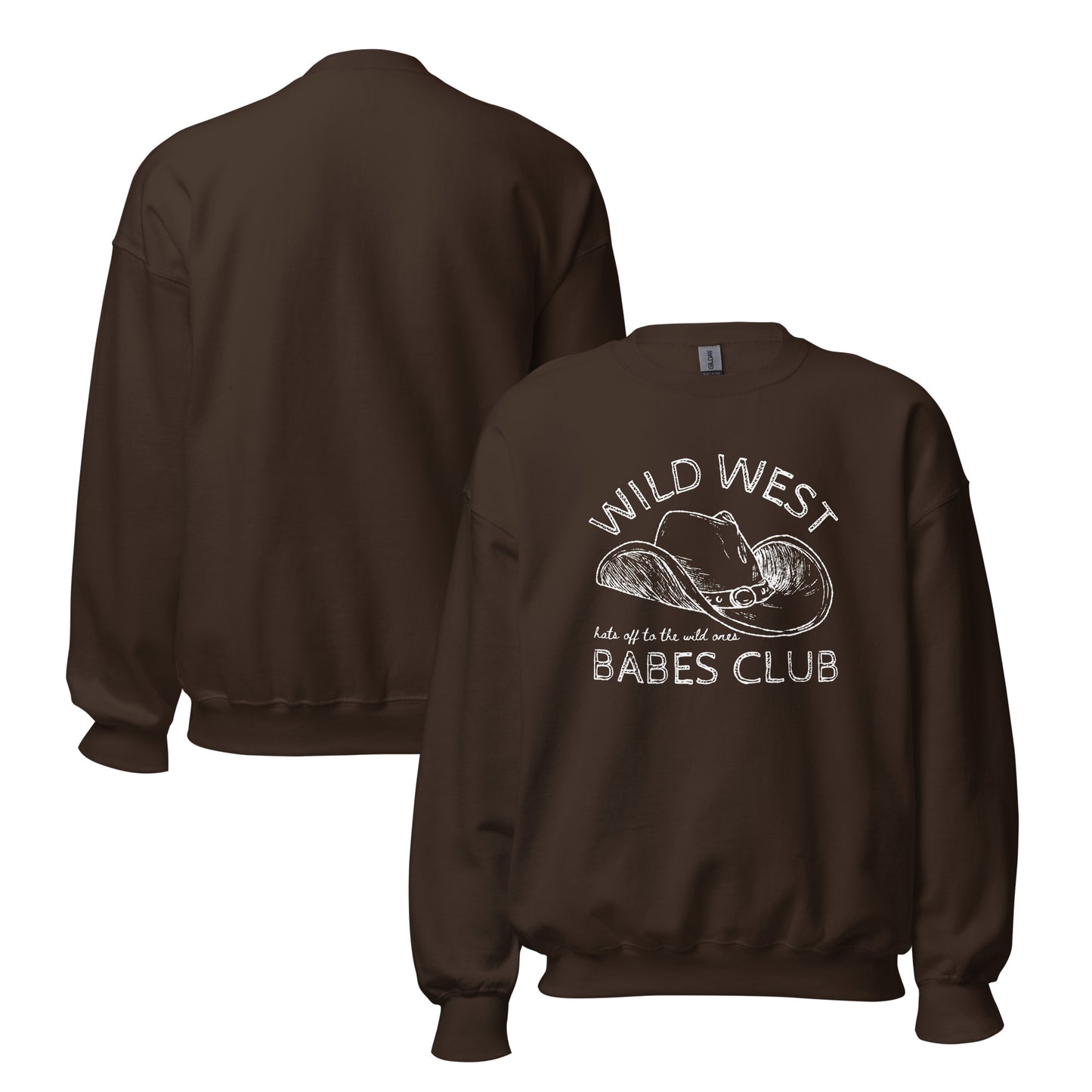 Wild West Babes Club Crewneck | Dark Chocolate