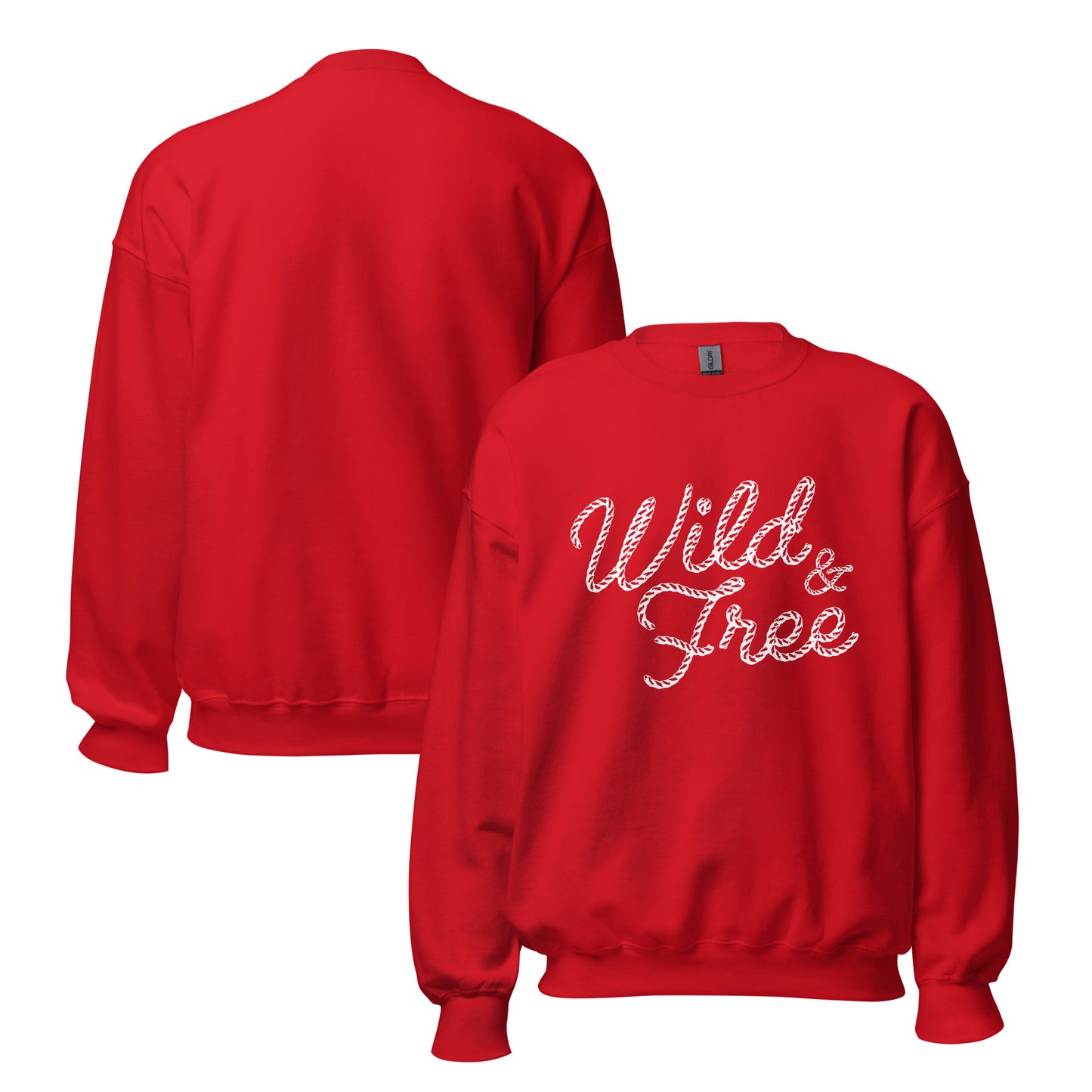 Wild & Free Crewneck | Red