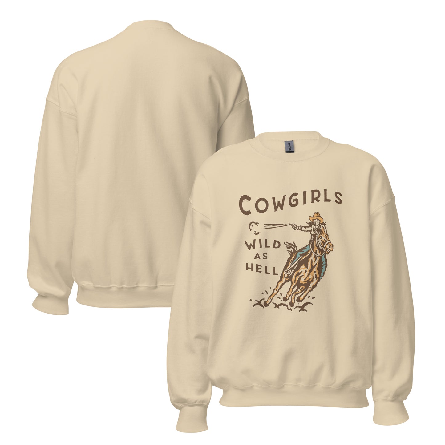Cowgirls Wild Crewneck | Sand