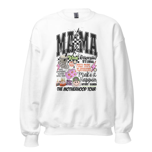 MAMA: The Motherhood Tour Crewneck | White