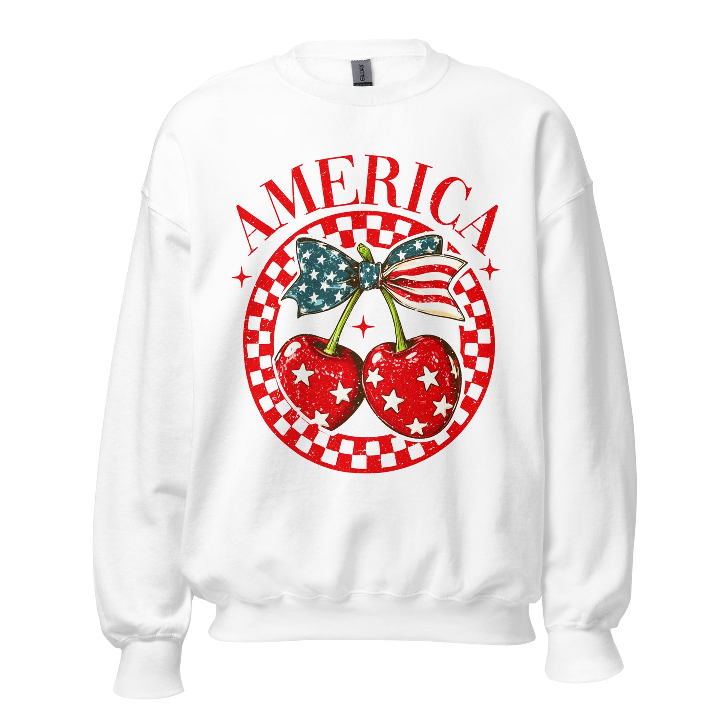Sweet as Cherries Crewneck | White