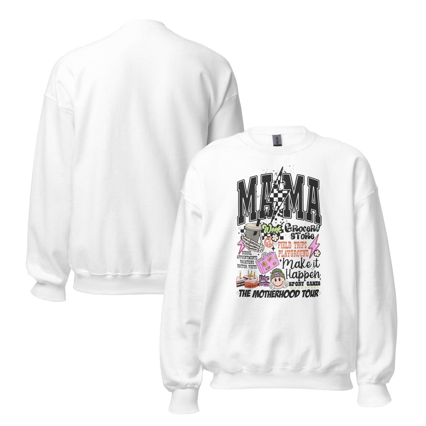 MAMA: The Motherhood Tour Crewneck | White