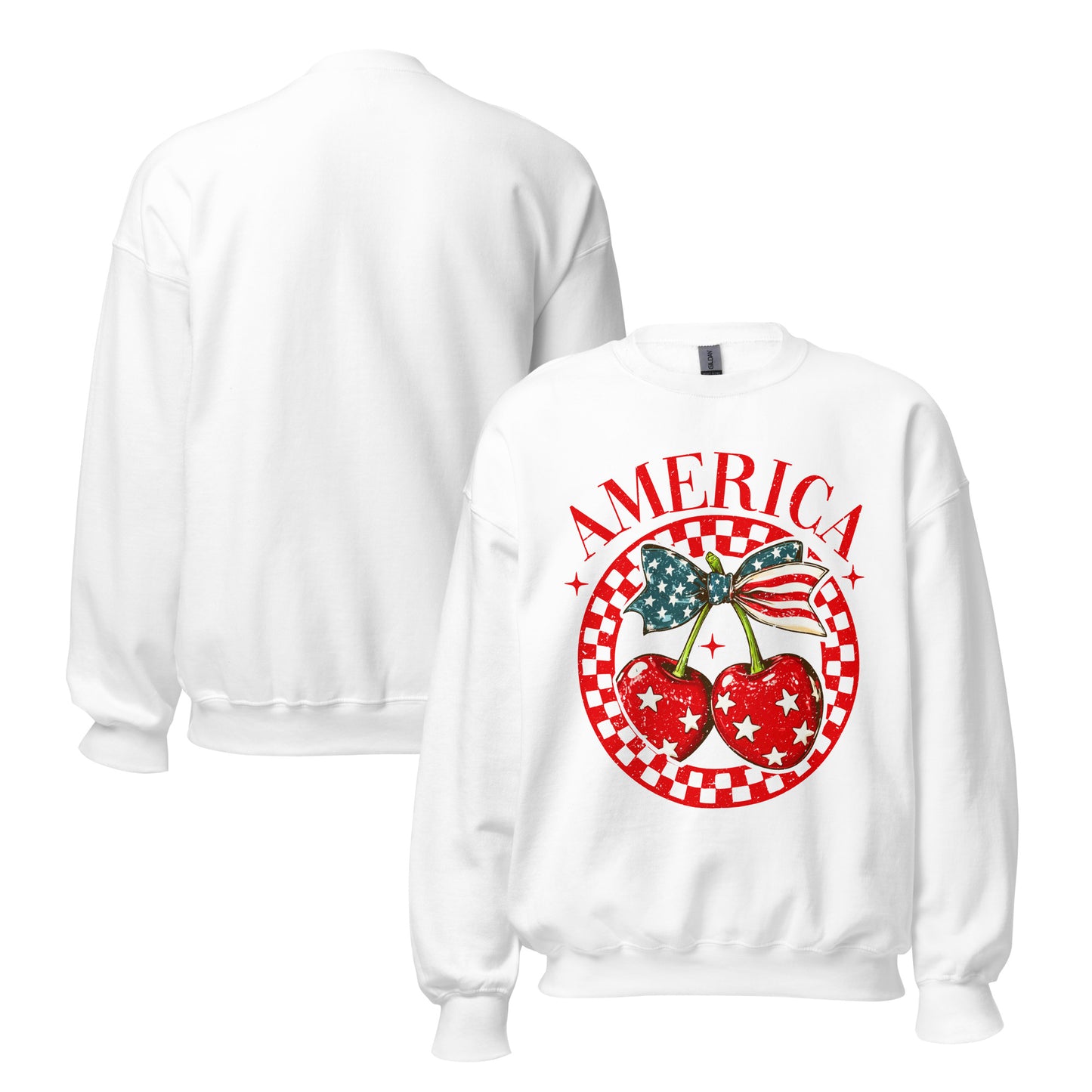 Sweet as Cherries Crewneck | White