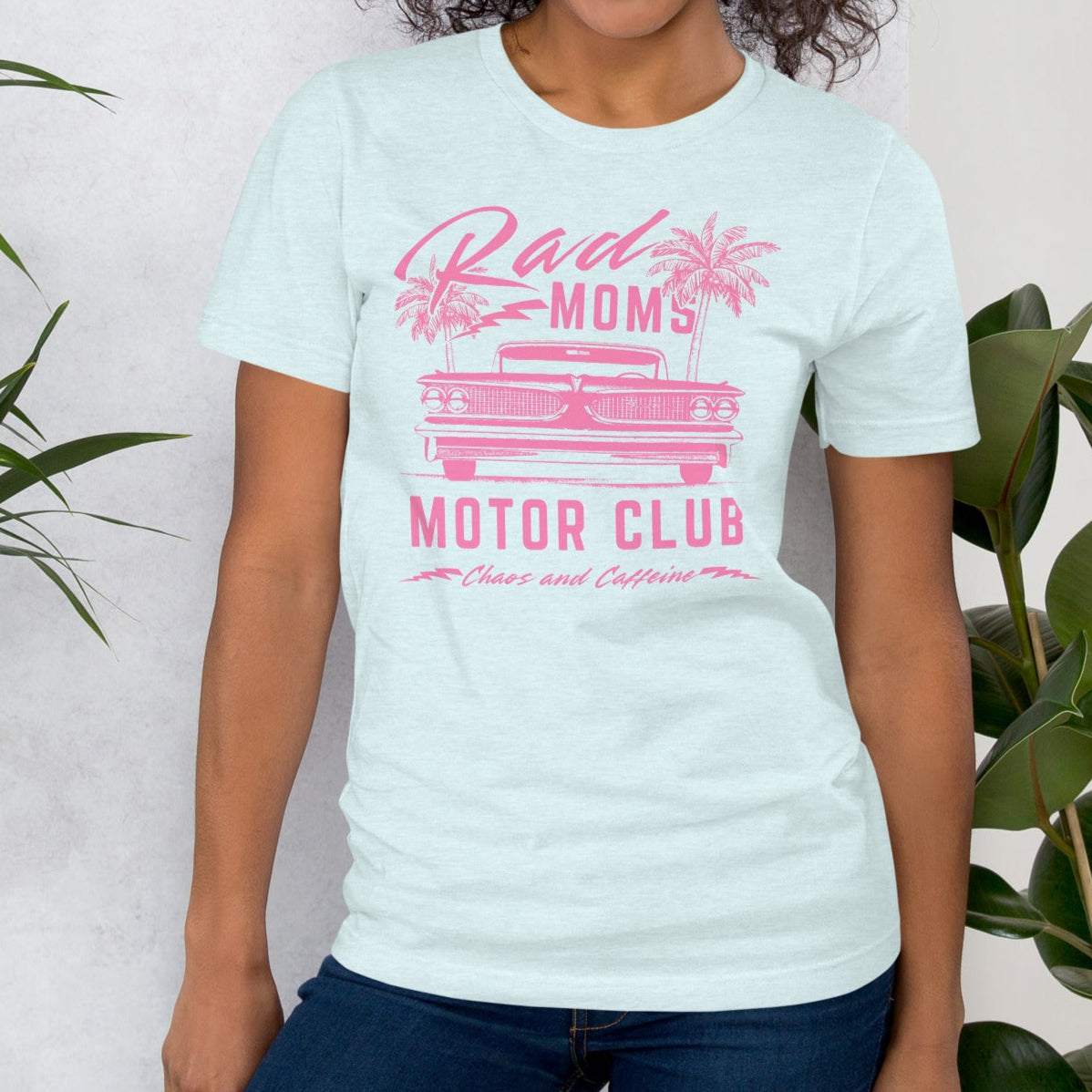 Rad Moms Tee | Heather Ice Blue