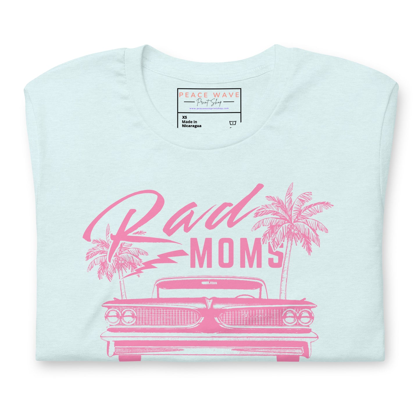 Rad Moms Tee | Heather Ice Blue