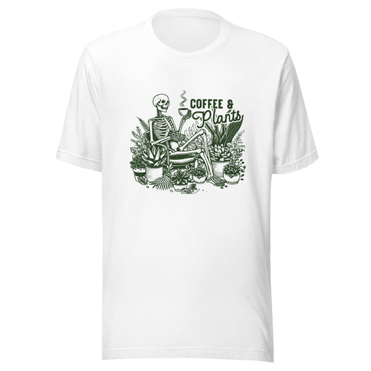 Just Dying for My Coffee & Plants Tee | White