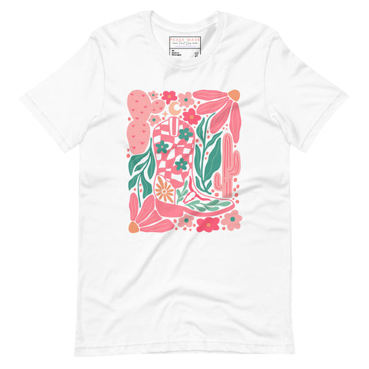 Cowgirl-chic Blooms Tee | White