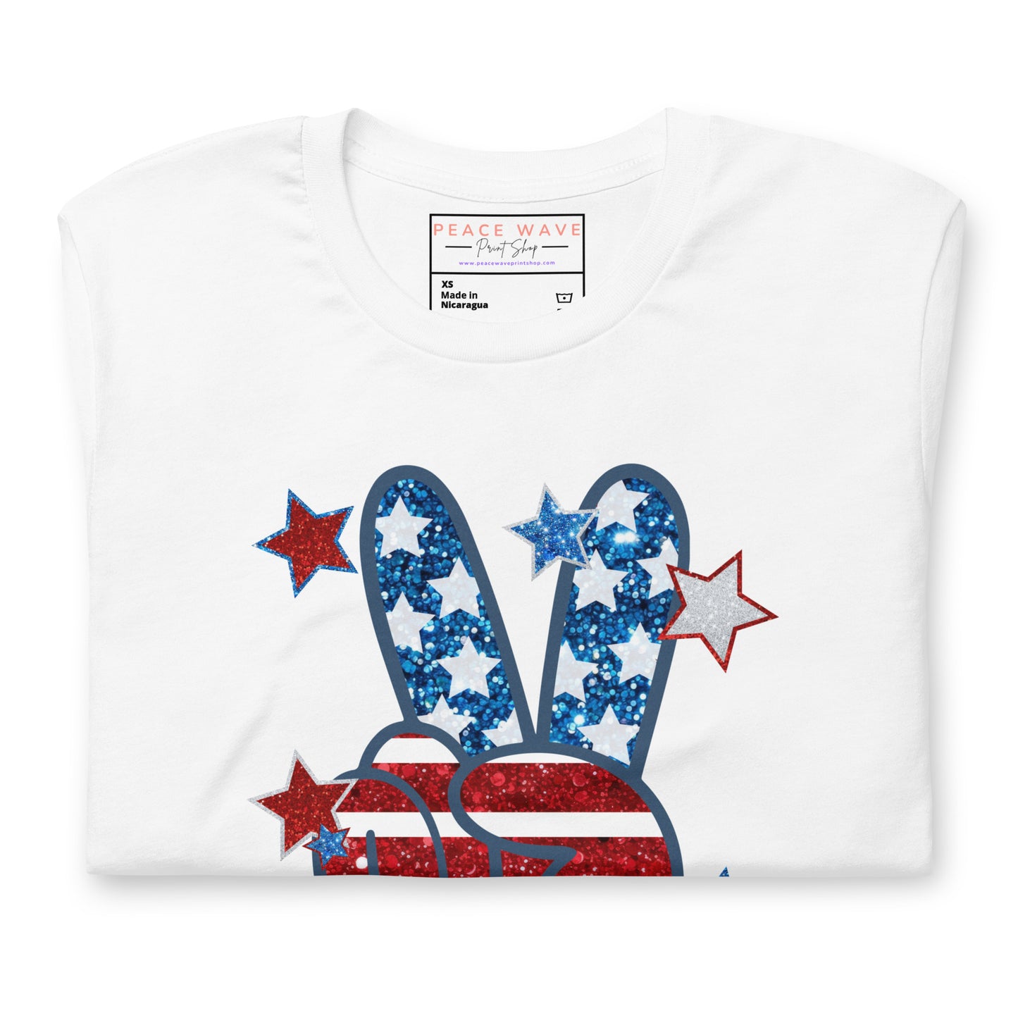 Stars & Peace Wave Tee | White