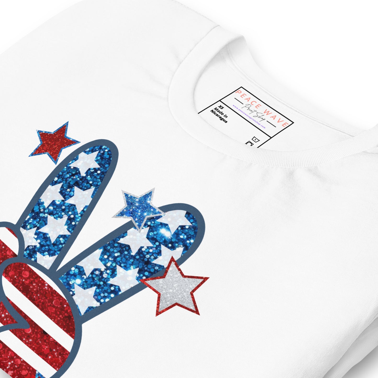 Stars & Peace Wave Tee | White