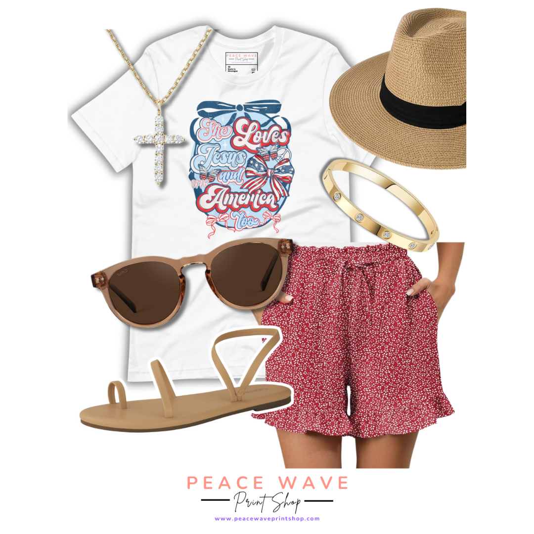 Jesus & America Tee | White