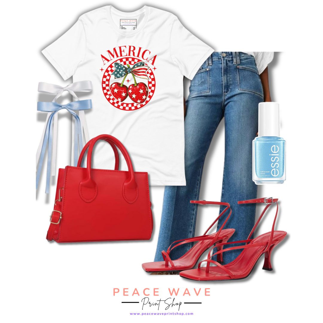 Sweet as Cherries Tee | White