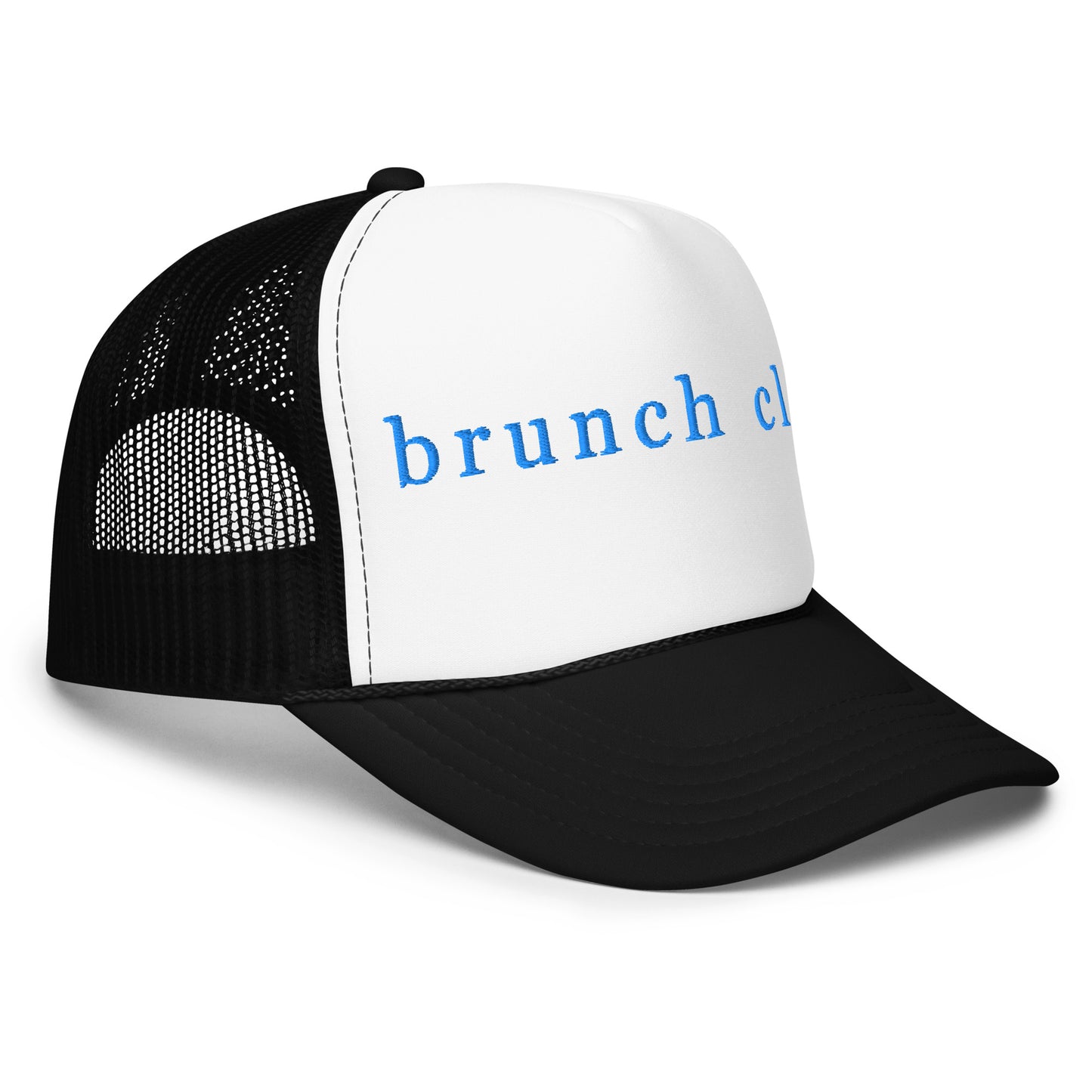 Brunch Club Trucker Hat | Black with White