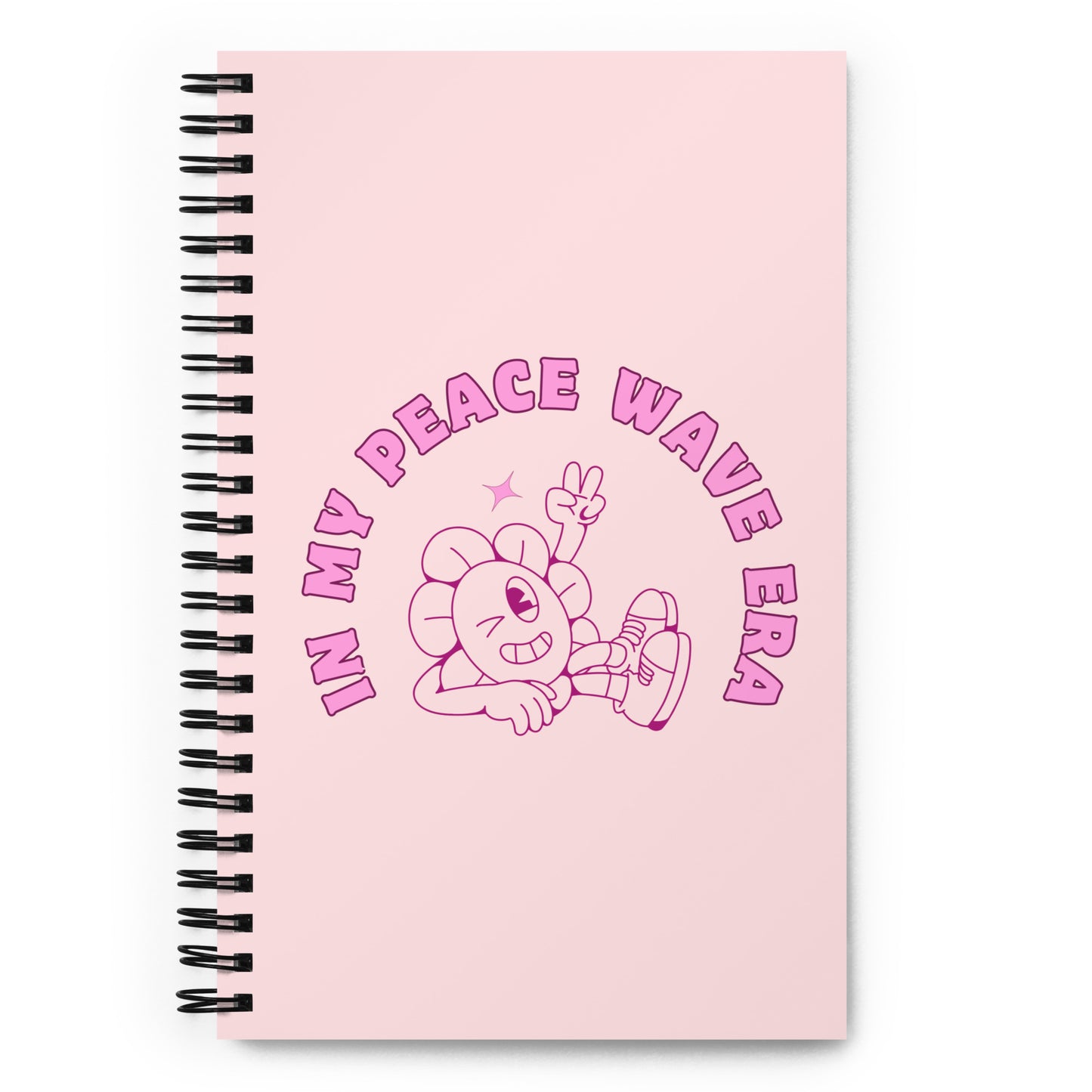 In My Peace Wave Era Spiral Notebook | Soft Pink