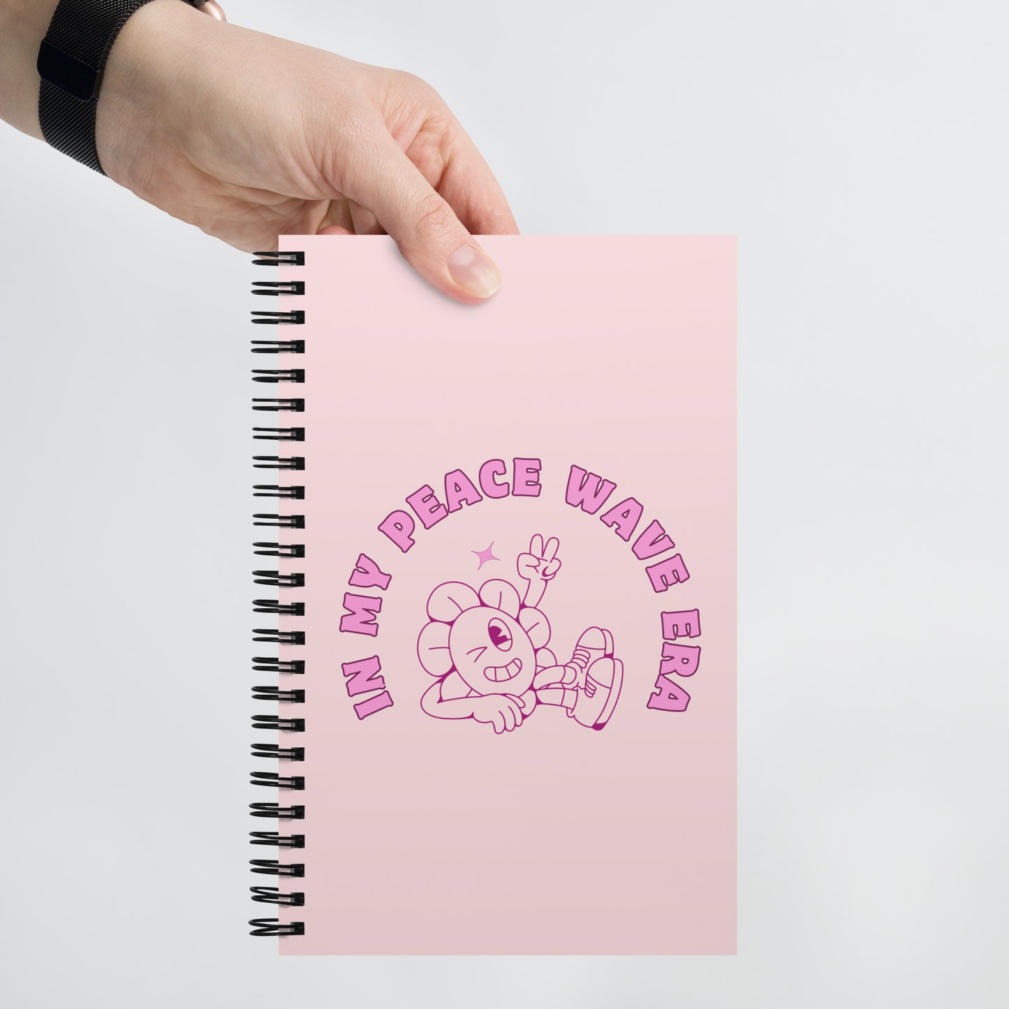 In My Peace Wave Era Spiral Notebook | Soft Pink