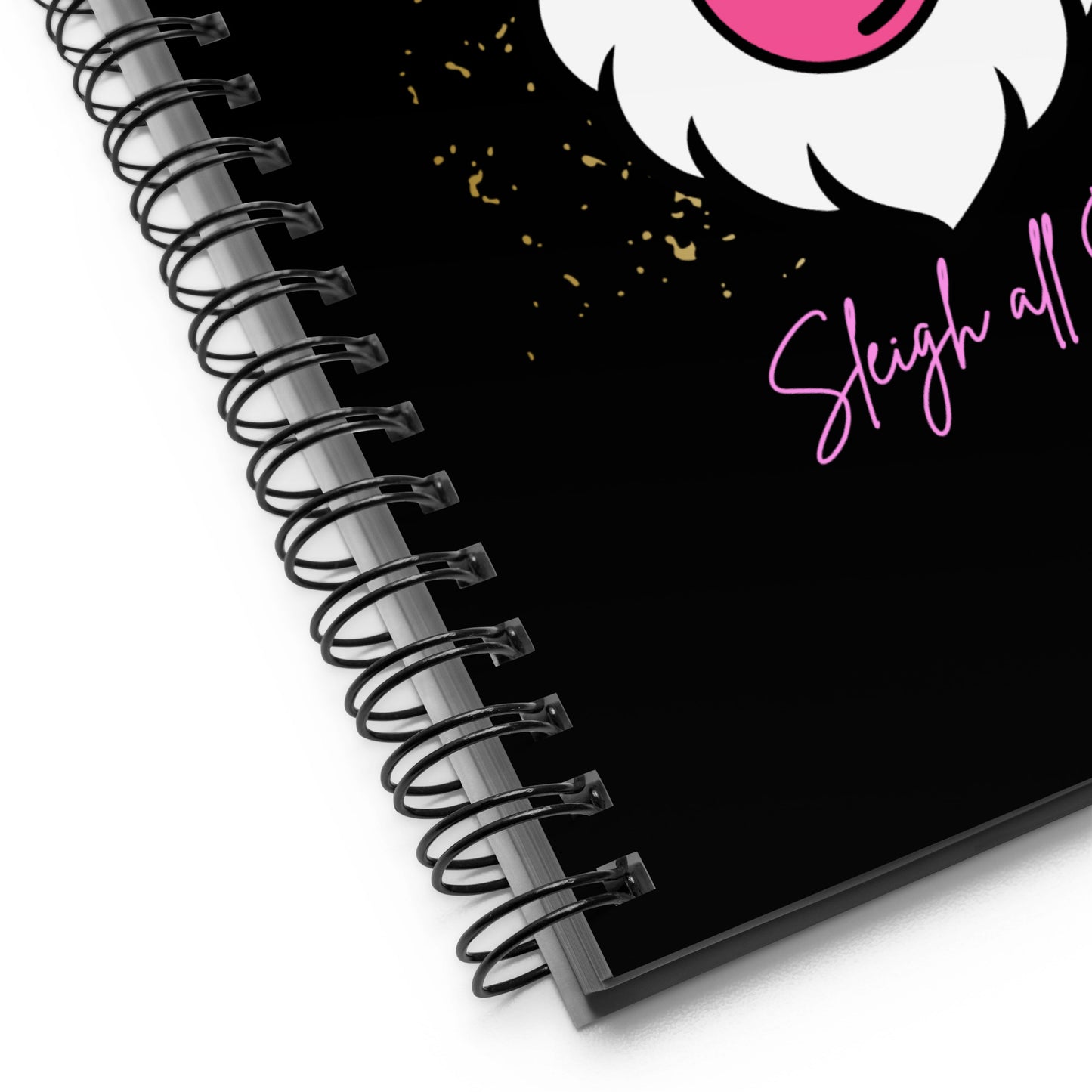 Sleigh All Day Santa Notebook | Spiral Bound | Black