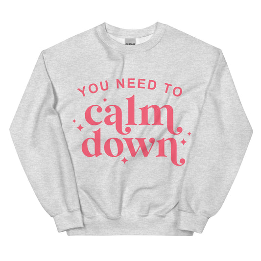 Calm Down Crewneck | Ash