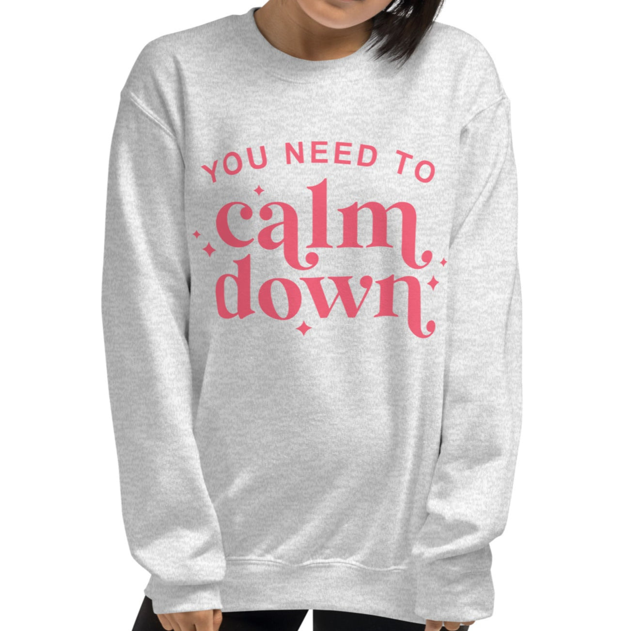 Calm Down Crewneck | Ash