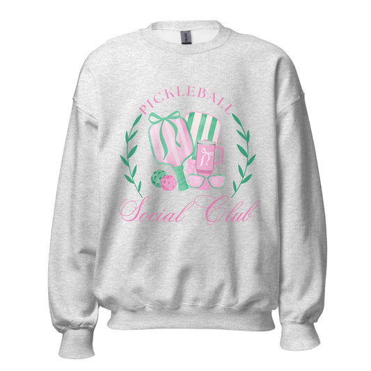 Pickleball Social Club Crewneck | Ash