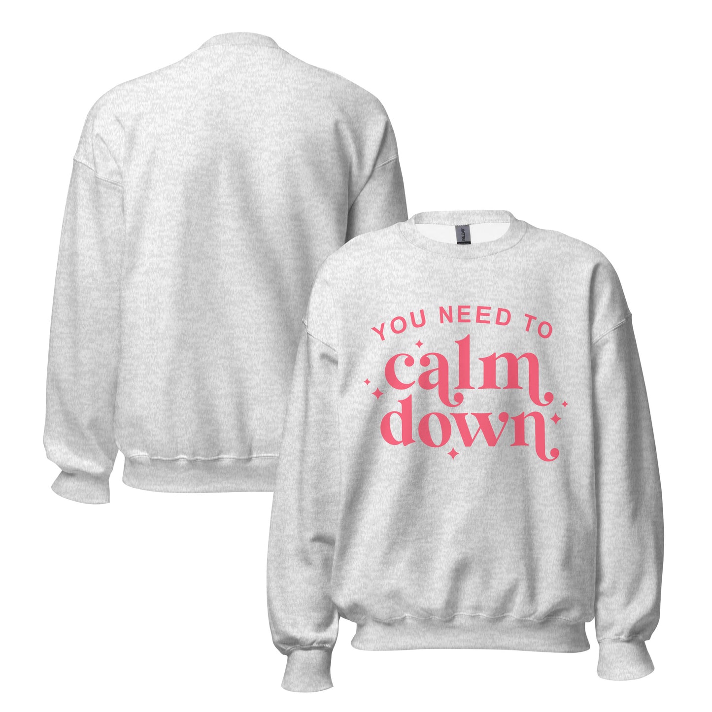 Calm Down Crewneck | Ash