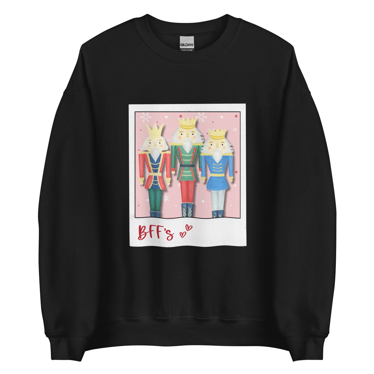 Christmas Nutcracker BFF's Crewneck | Unisex Sweatshirt | Black