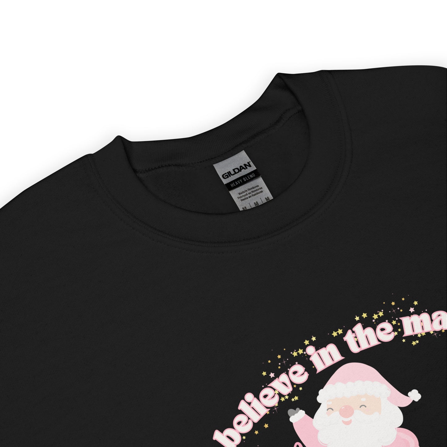 Believe In The Magic Santa Crewneck | Unisex Sweatshirt | Black