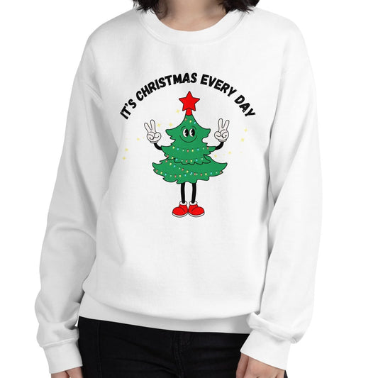 Christmas Every Day Crewneck | Unisex Sweatshirt | White