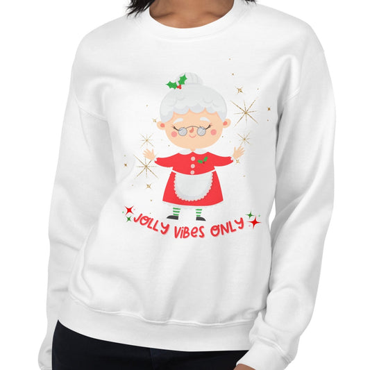 Jolly Vibes Crewneck Sweatshirt | White