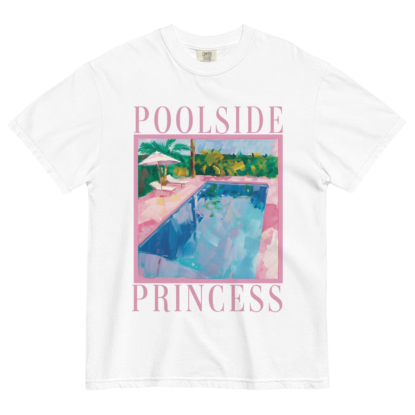 Poolside Princess Heavyweight Tee | White