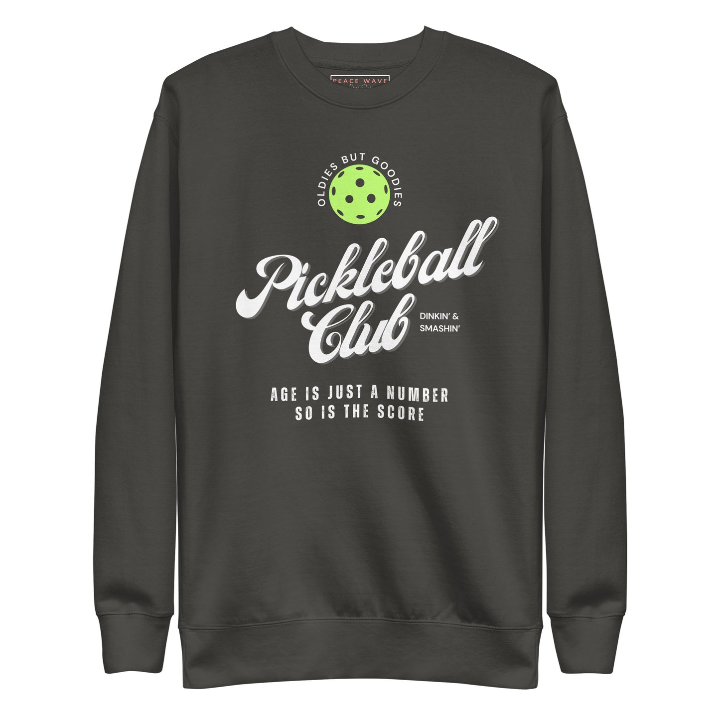 Oldies But Goodies Pickleball Crewneck | Premium Unisex Sweatshirt | Vintage Black