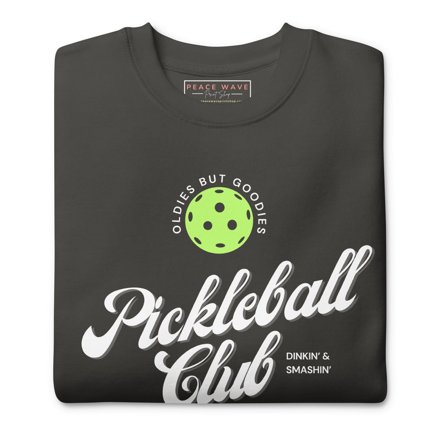 Oldies But Goodies Pickleball Crewneck | Premium Unisex Sweatshirt | Vintage Black