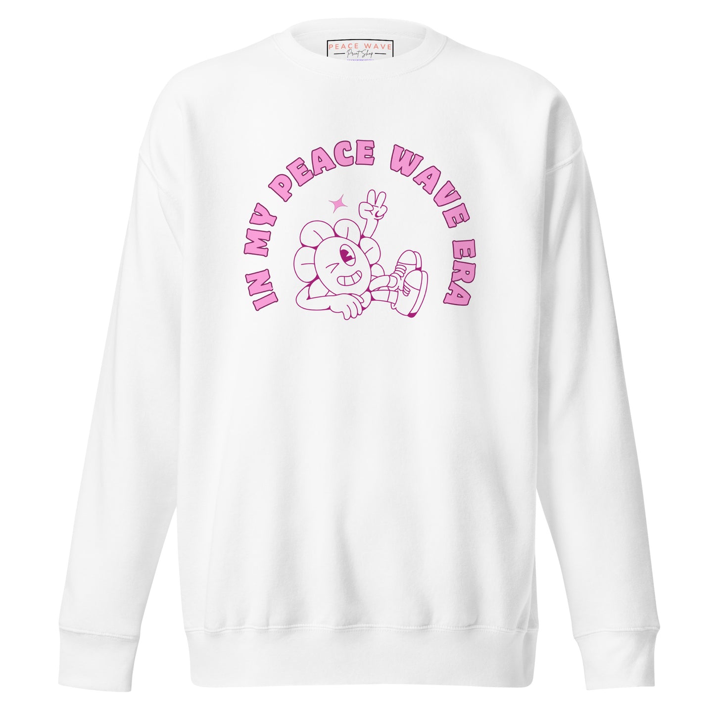 In My Peace Wave Era Crewneck | Premium Unisex Sweatshirt | White