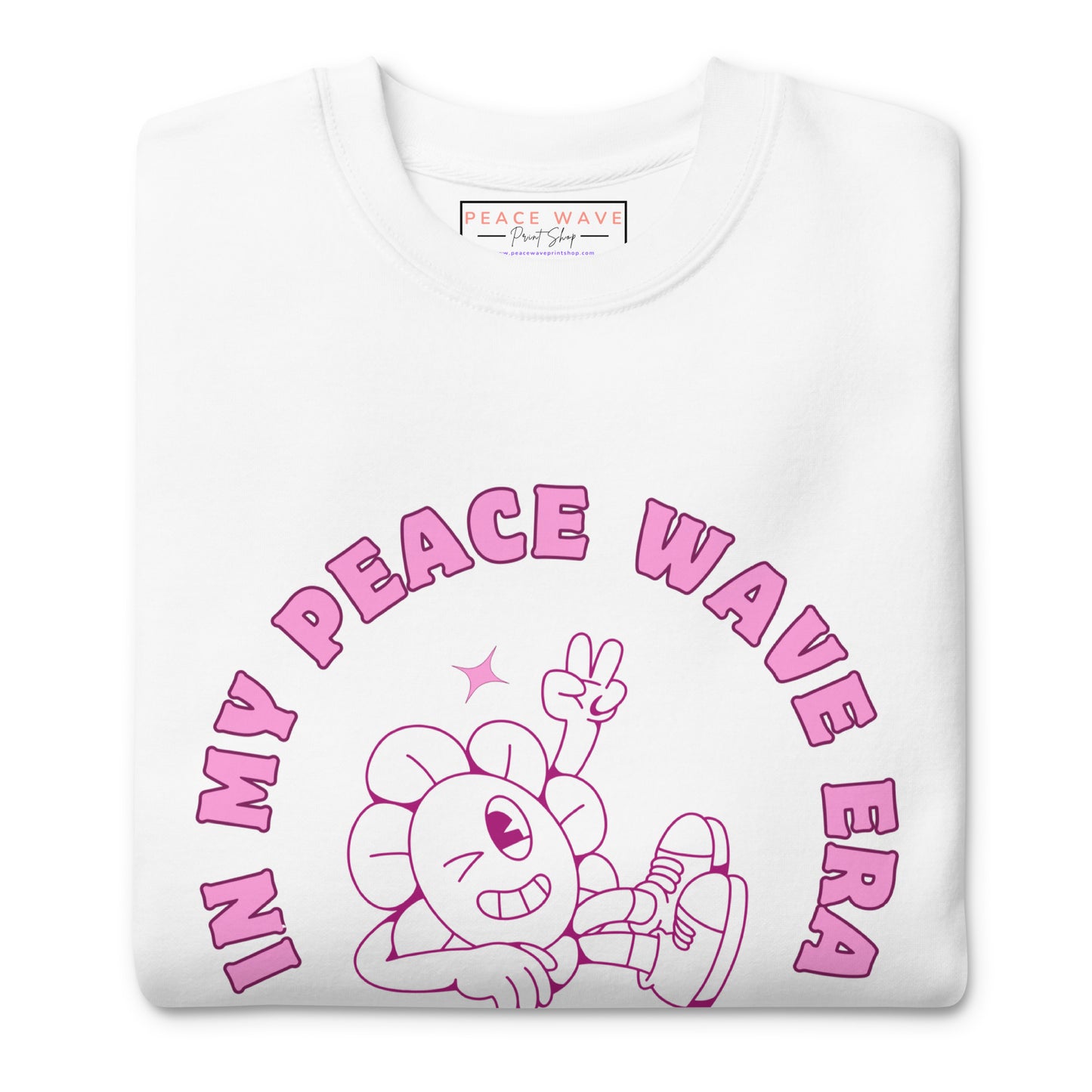 In My Peace Wave Era Crewneck | Premium Unisex Sweatshirt | White