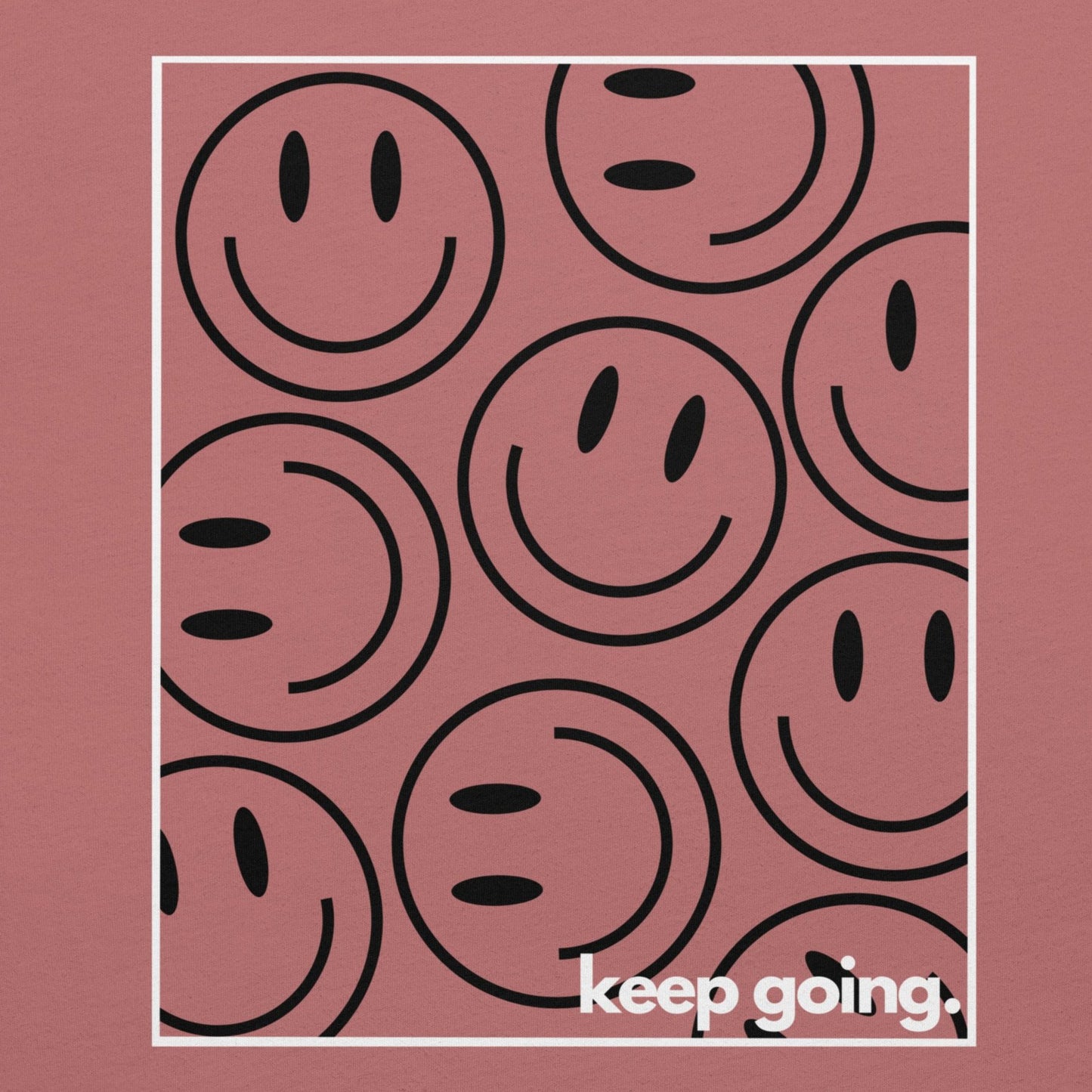 Keep Going Smiley Tee | Mauve