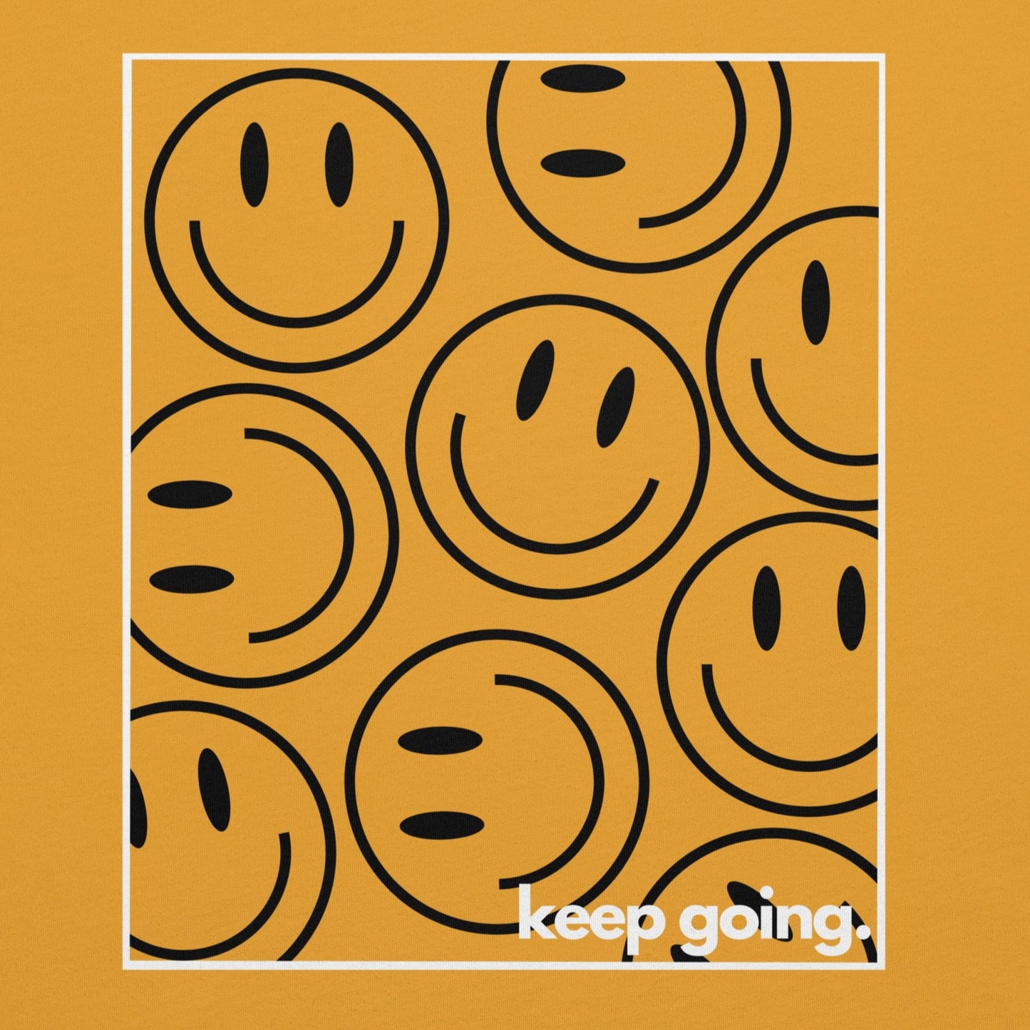 Keep Going Smiley Tee | Mustard