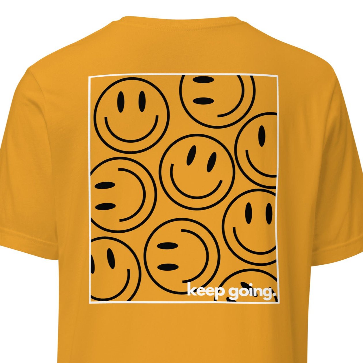 Keep Going Smiley Tee | Mustard