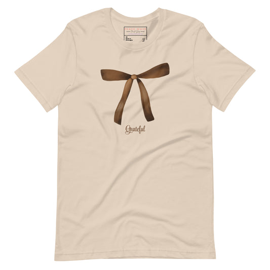 Chocolate Bow Tee | Soft Cream