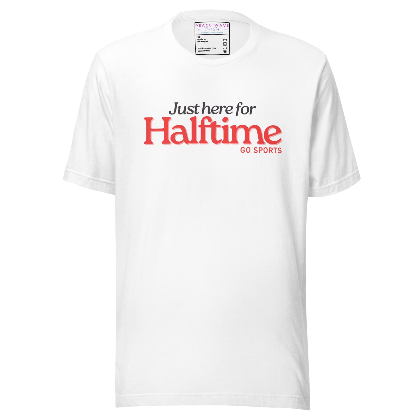 Just Here for Halftime Tee | White